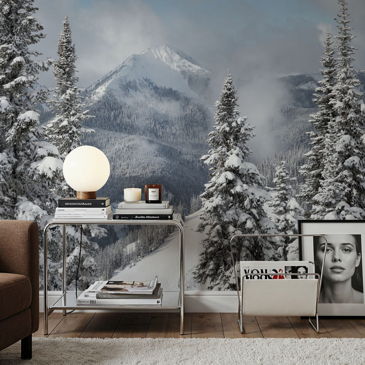 North Cascades Mural Wallpaper - room preview 03