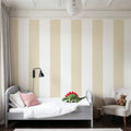 Circus Stripes, Beige Mural Wallpaper - room preview 03