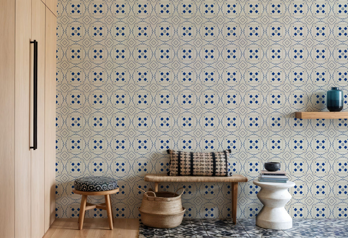 Nara Square and Cloud Mural Wallpaper - room preview 03