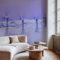 Wind Farm in Winter Mural Wallpaper - room preview 03