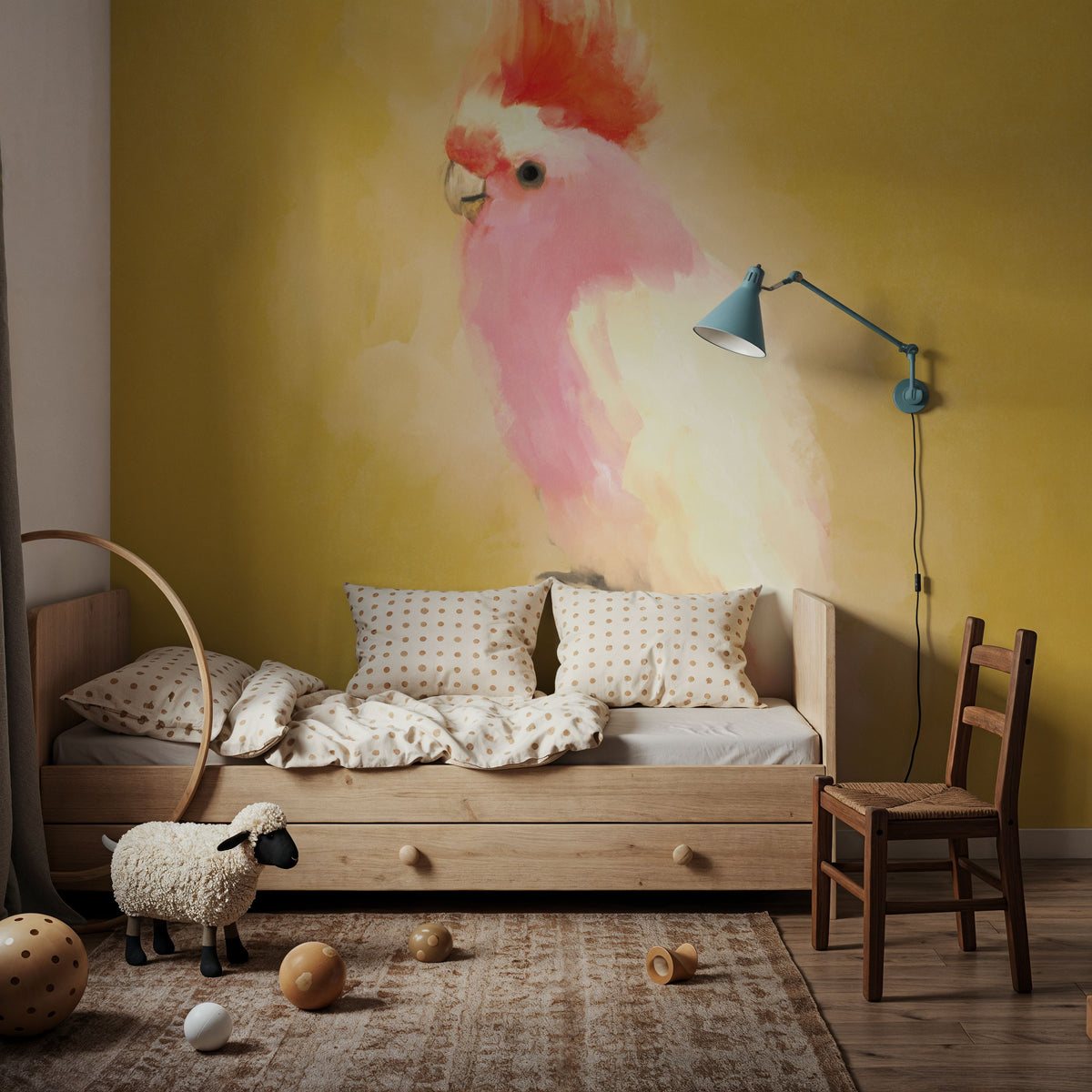 Bright Birds IV Mural Wallpaper - room preview 03
