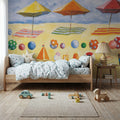 Beach Umbrellas Mural Wallpaper - room preview 03