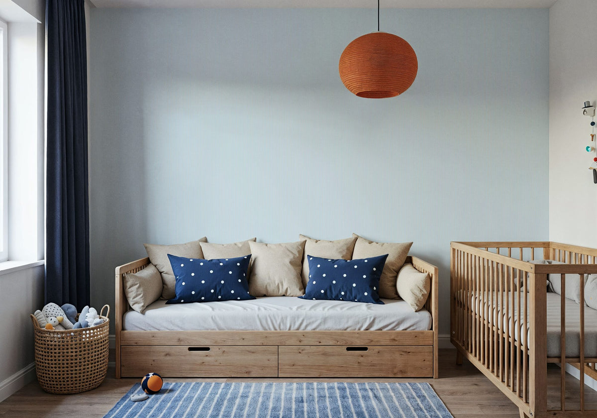 Erie Petite, Sky Blue Mural Wallpaper - room preview 03