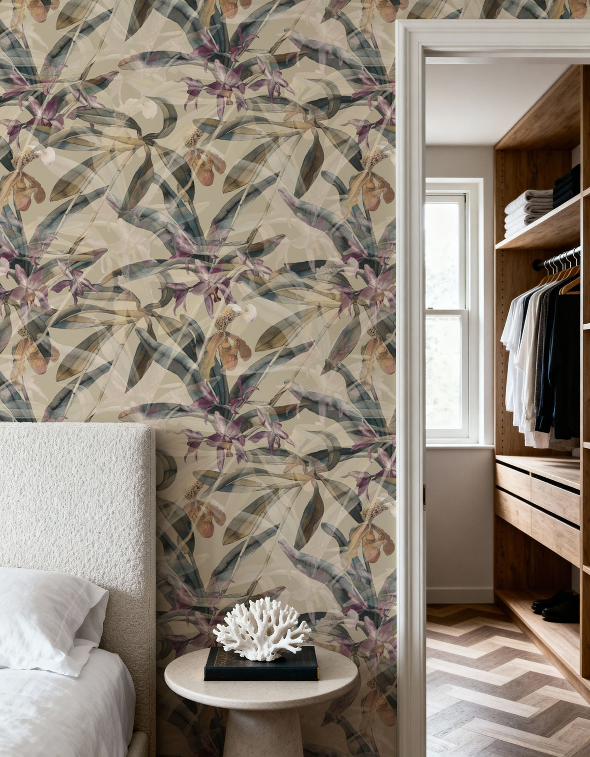 Orchid Orchestra Mural Wallpaper - room preview 03