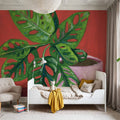 Monstera Study Mural Wallpaper - room preview 03