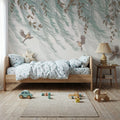 Willow & Birds, White Mural Wallpaper - room preview 03