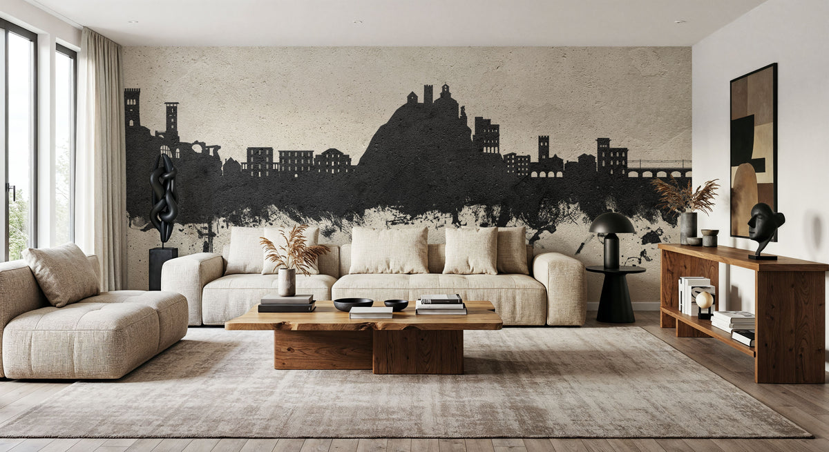 Monterosso Al Mare Italy Skyline Concrete Mural Wallpaper - room preview 03