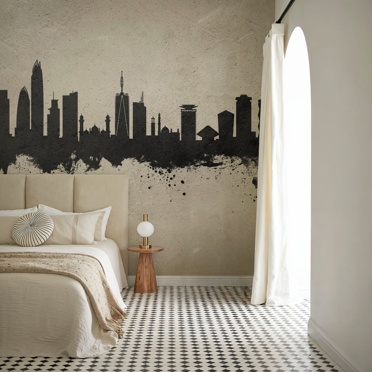 Nairobi Kenya Skyline Concrete Mural Wallpaper - room preview 03