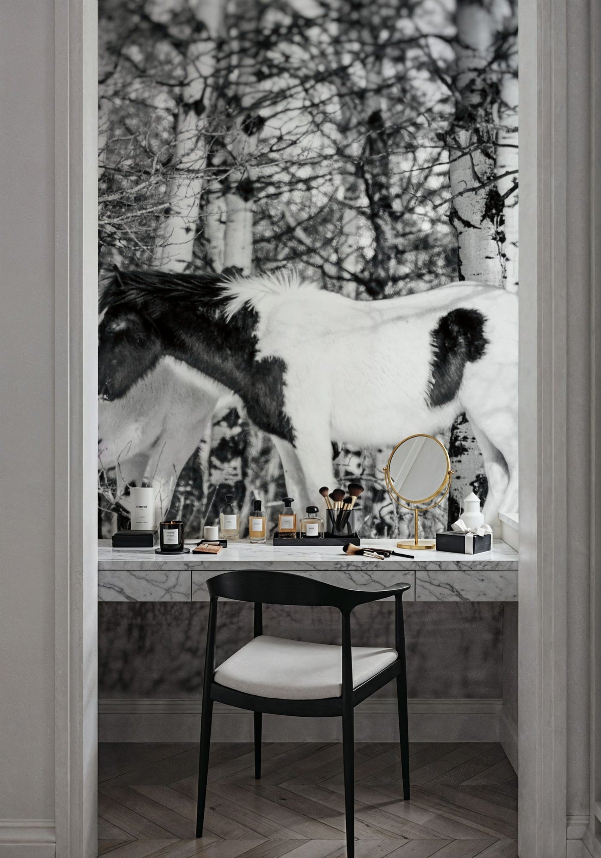 Winter Herd Mural Wallpaper - room preview 03