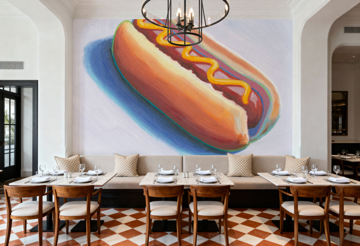 Hot Dog Mural Wallpaper - room preview 03