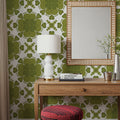 Green Clover Geometry Mural Wallpaper - room preview 03
