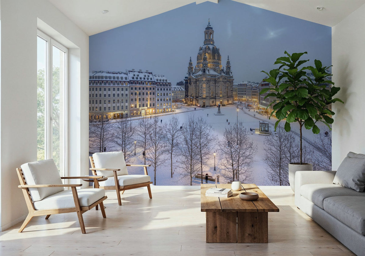 Winter Cathedral Square Mural Wallpaper - room preview 03