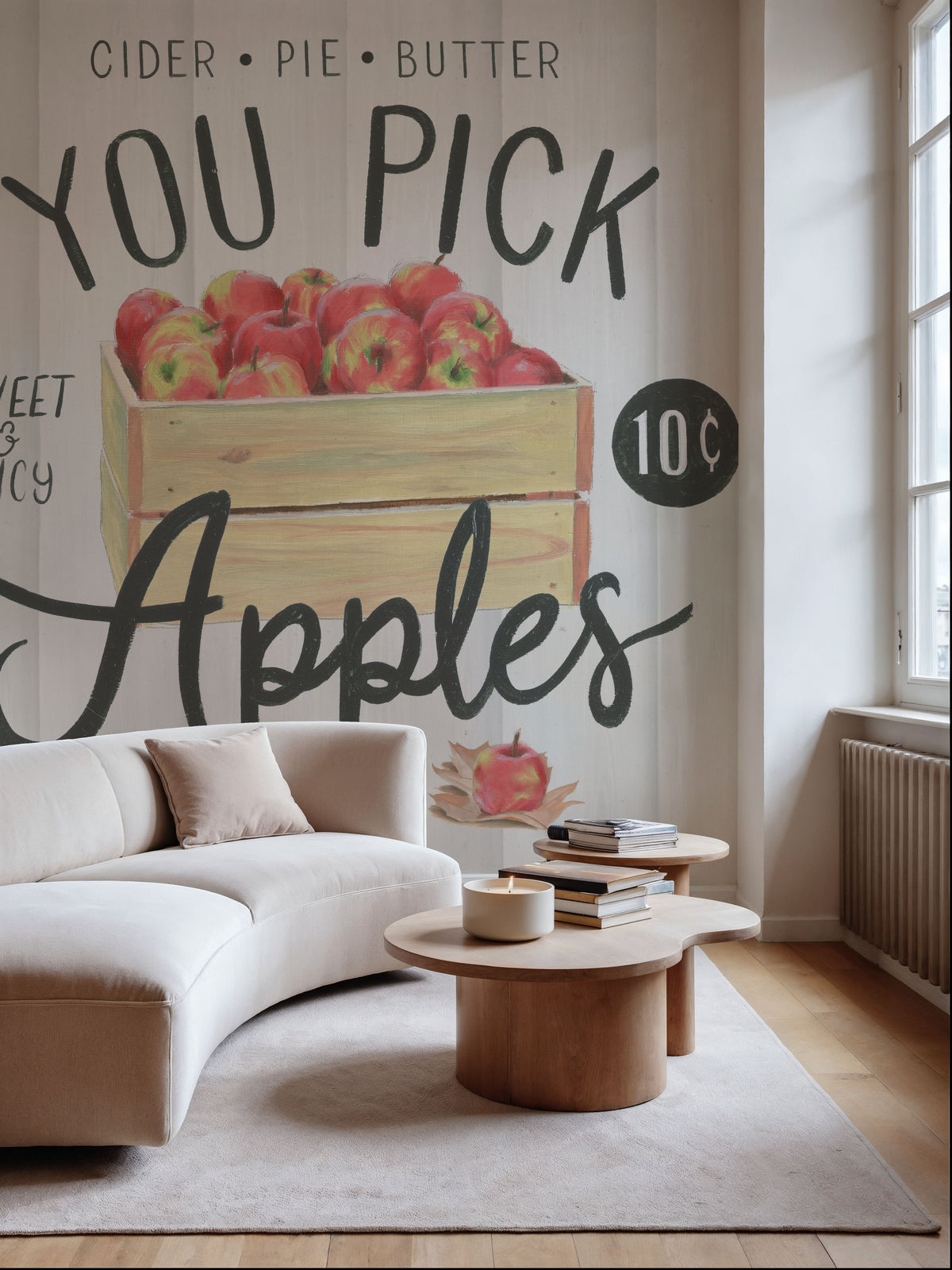 You Pick Apples Mural Wallpaper - room preview 03