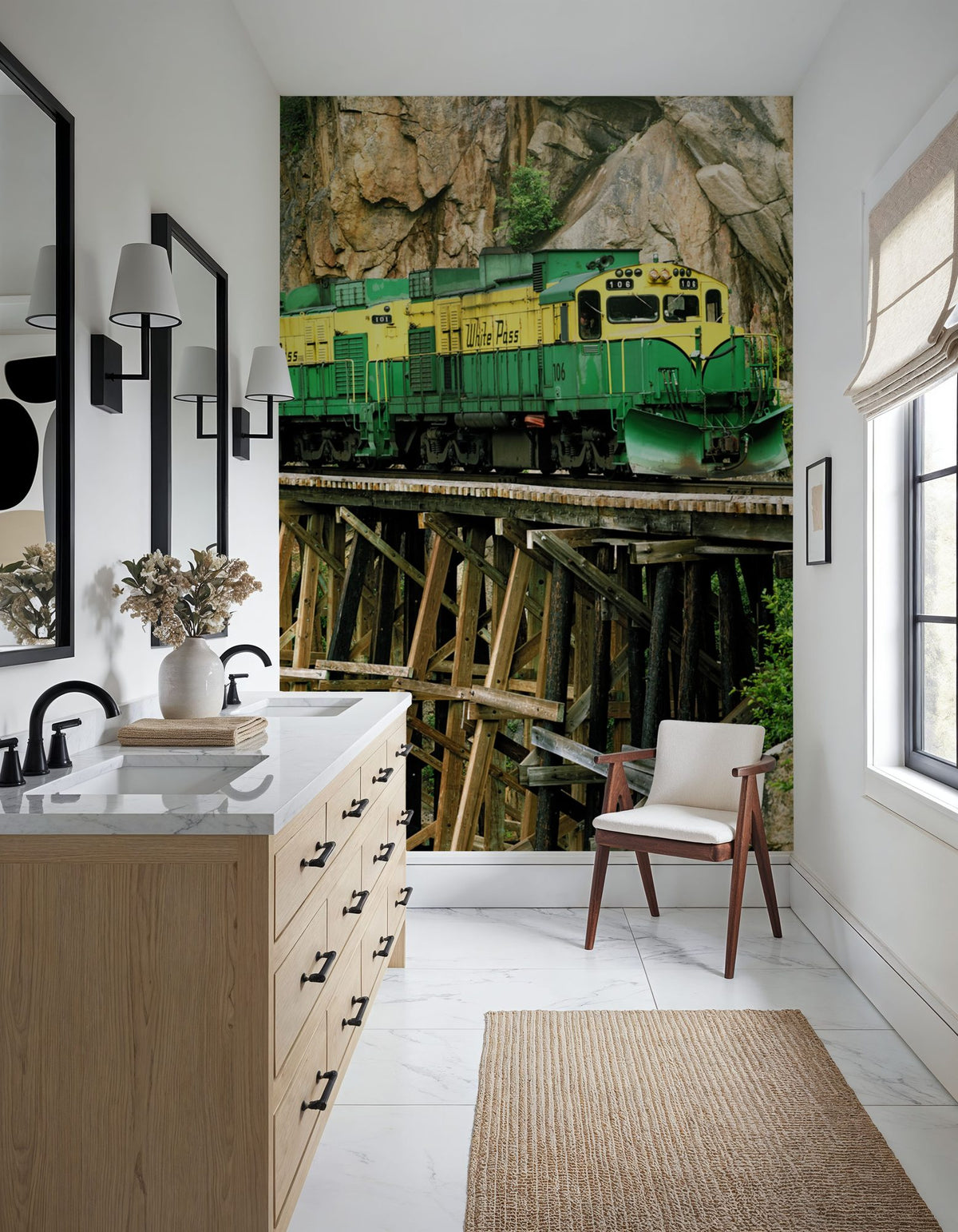 Mountain Passage Mural Wallpaper - room preview 03