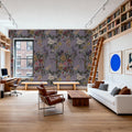 Floral Gaze, Lavender Mural Wallpaper - room preview 03