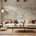 Peony Tree Landscape, Sand Mural Wallpaper - room preview 03