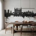 Peterborough England Skyline Black & White Mural Wallpaper - room preview 03
