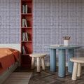 Botanical Blue Jingham Mural Wallpaper - room preview 03