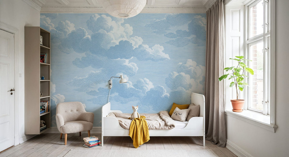 Intaglio Clouds, Summer Sky Mural Wallpaper - room preview 03