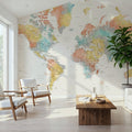 World Map Cities - Fifi Mural Wallpaper - room preview 03
