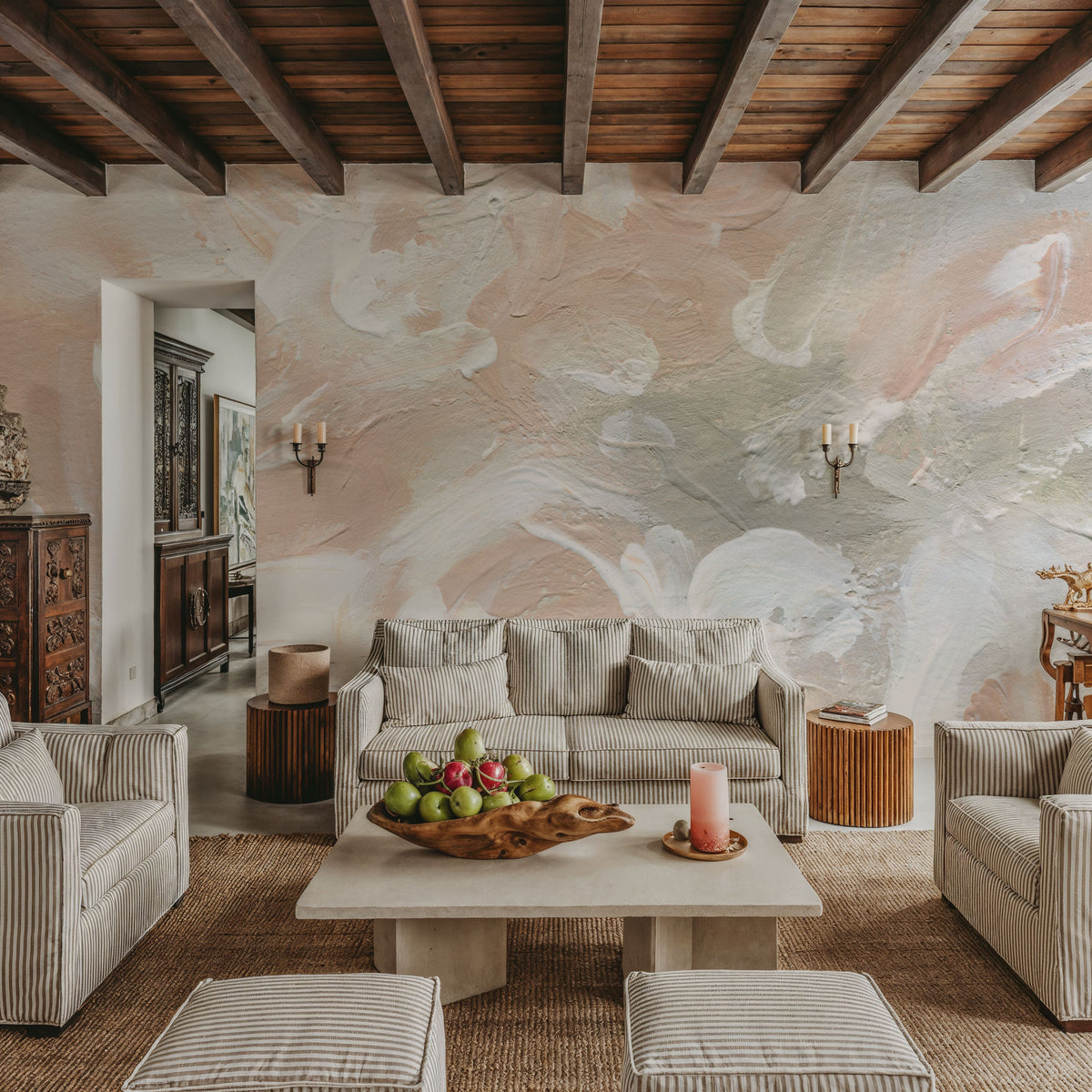 Blushing Abstract Mural Wallpaper - room preview 03