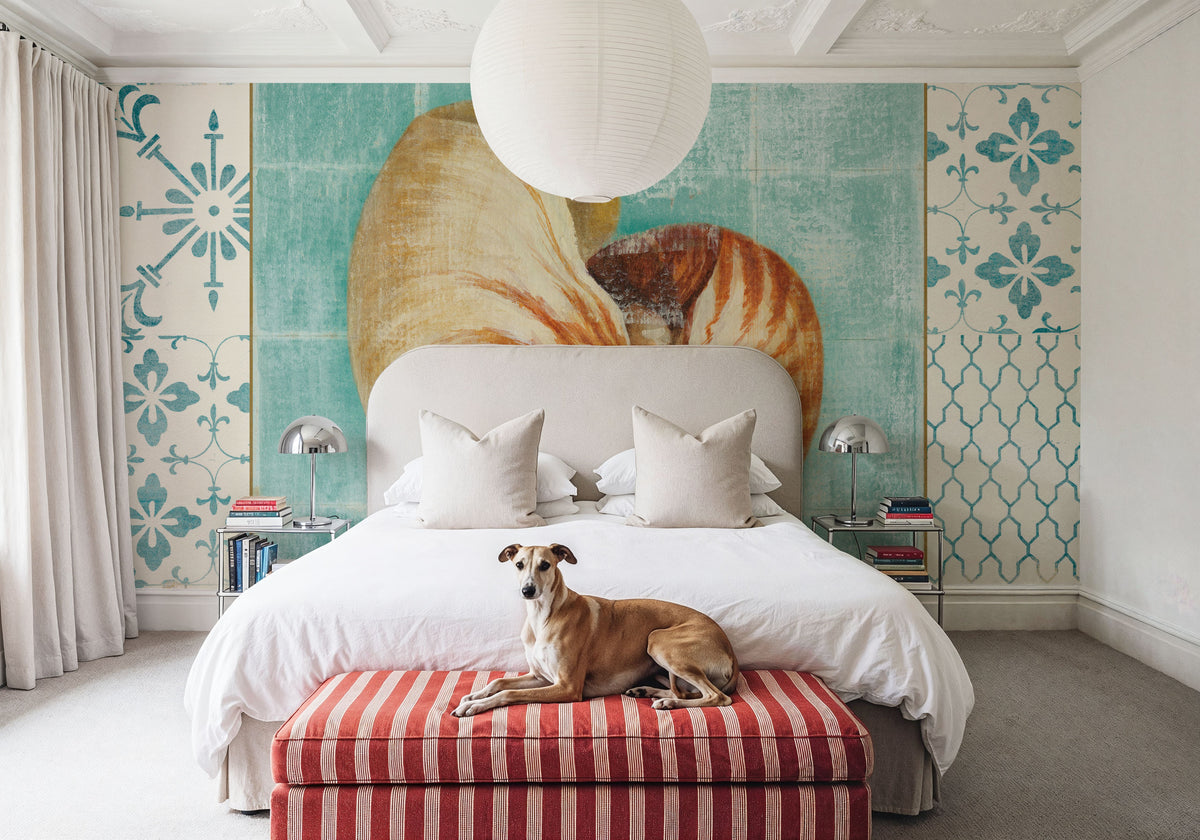 Shell Tiles II Mural Wallpaper - room preview 03