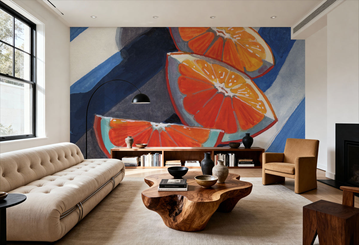 Three Citrus Slices Mural Wallpaper - room preview 03