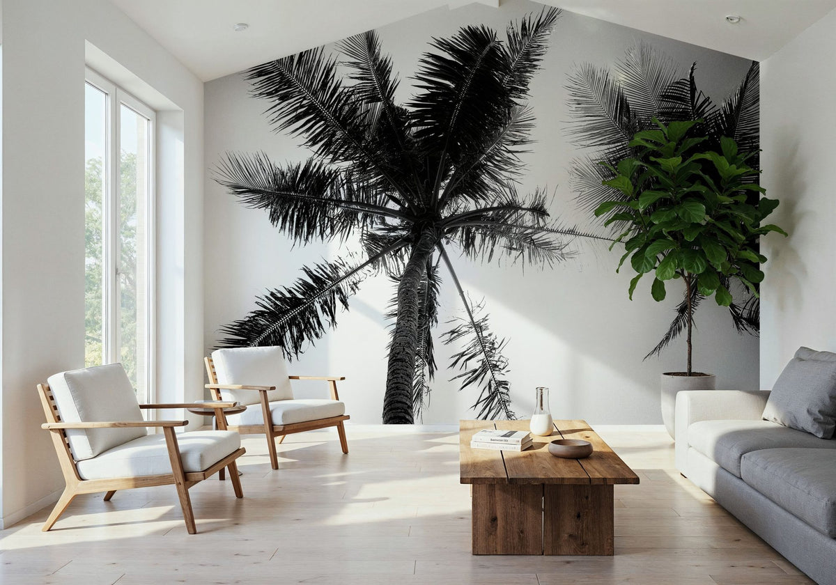 Palm Tree Looking Up II Mural Wallpaper - room preview 03