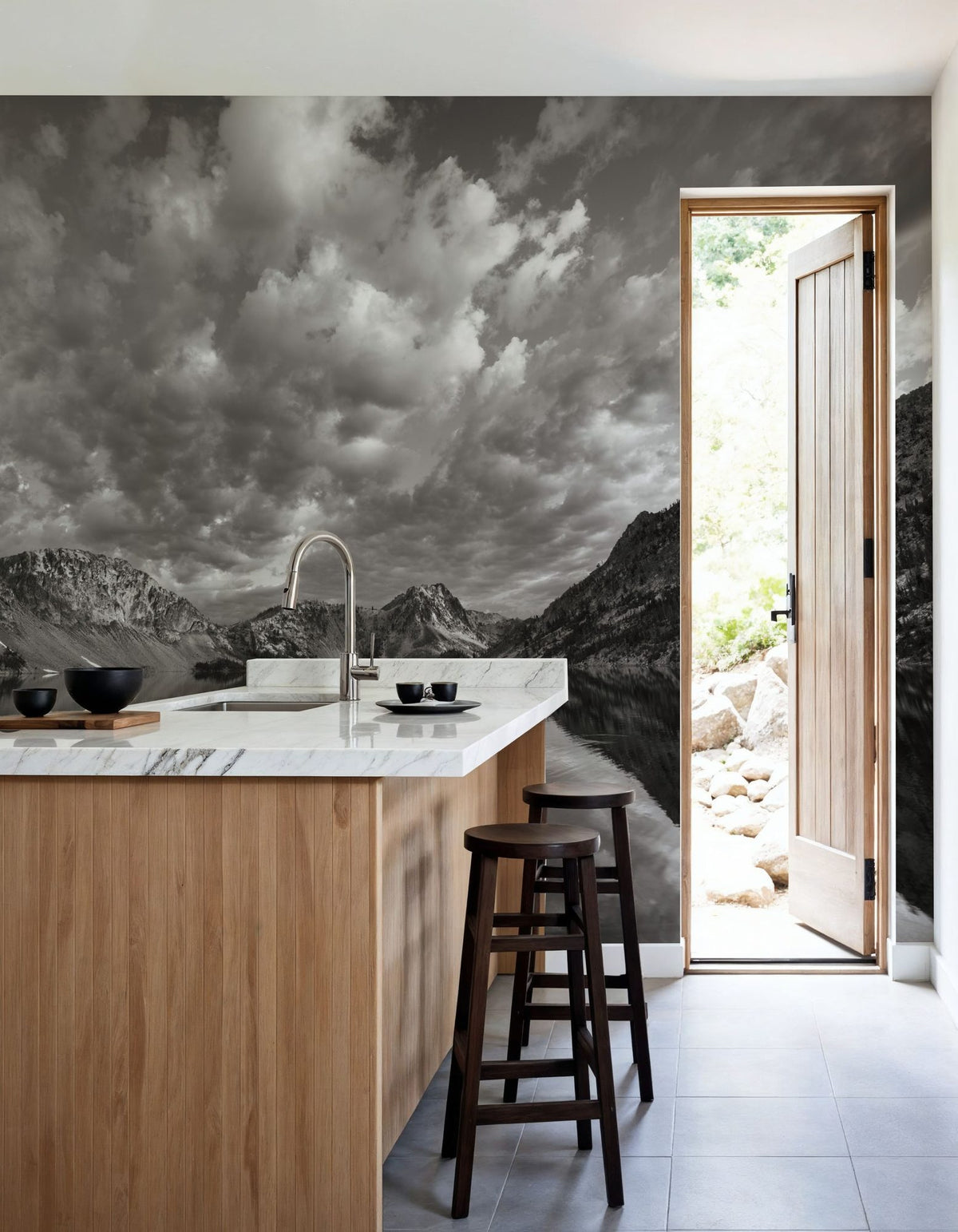 Sawtooth Lake Mural Wallpaper - room preview 03