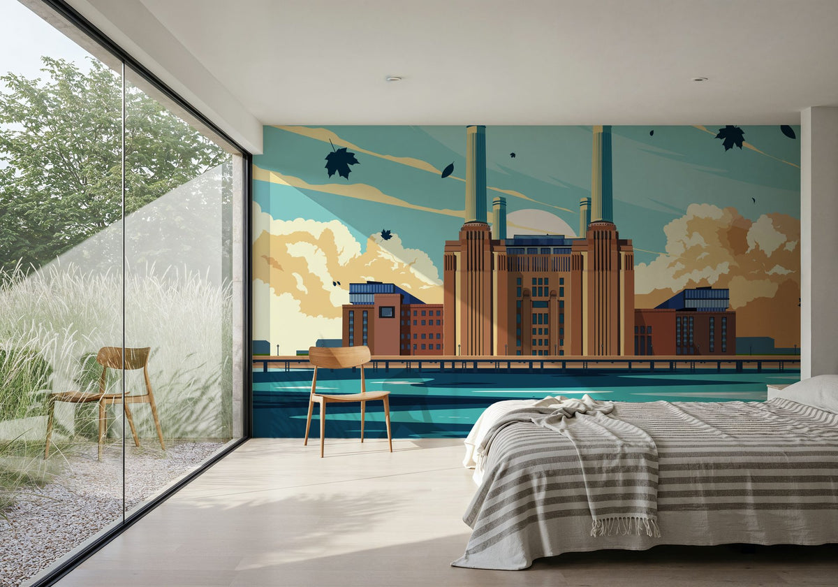 Travel Battersea Mural Wallpaper - room preview 03