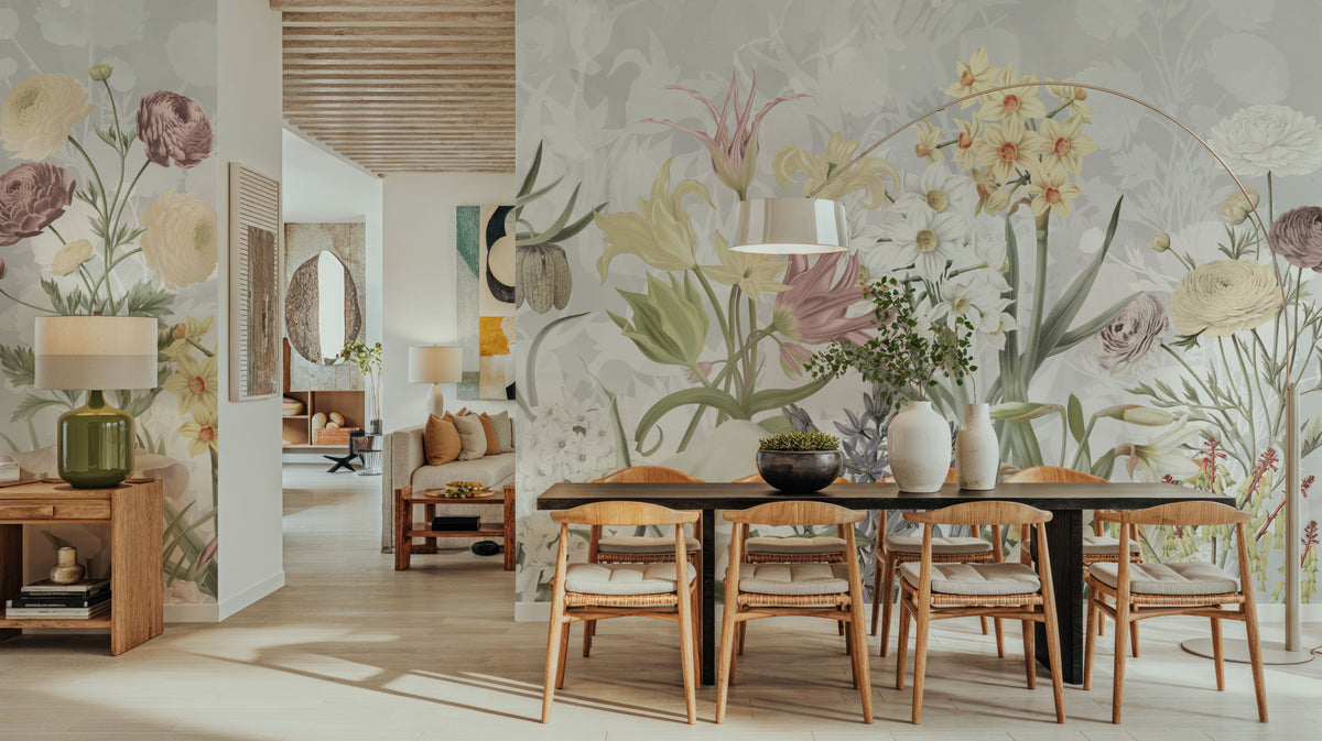Happy Spring Flowers Mural Wallpaper - Edition 3 - room preview 03