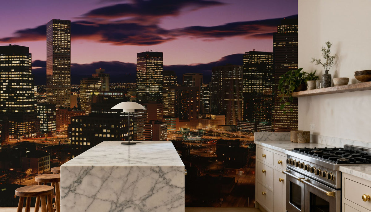 Metropolitan Evening Twilight Mural Wallpaper - room preview 03