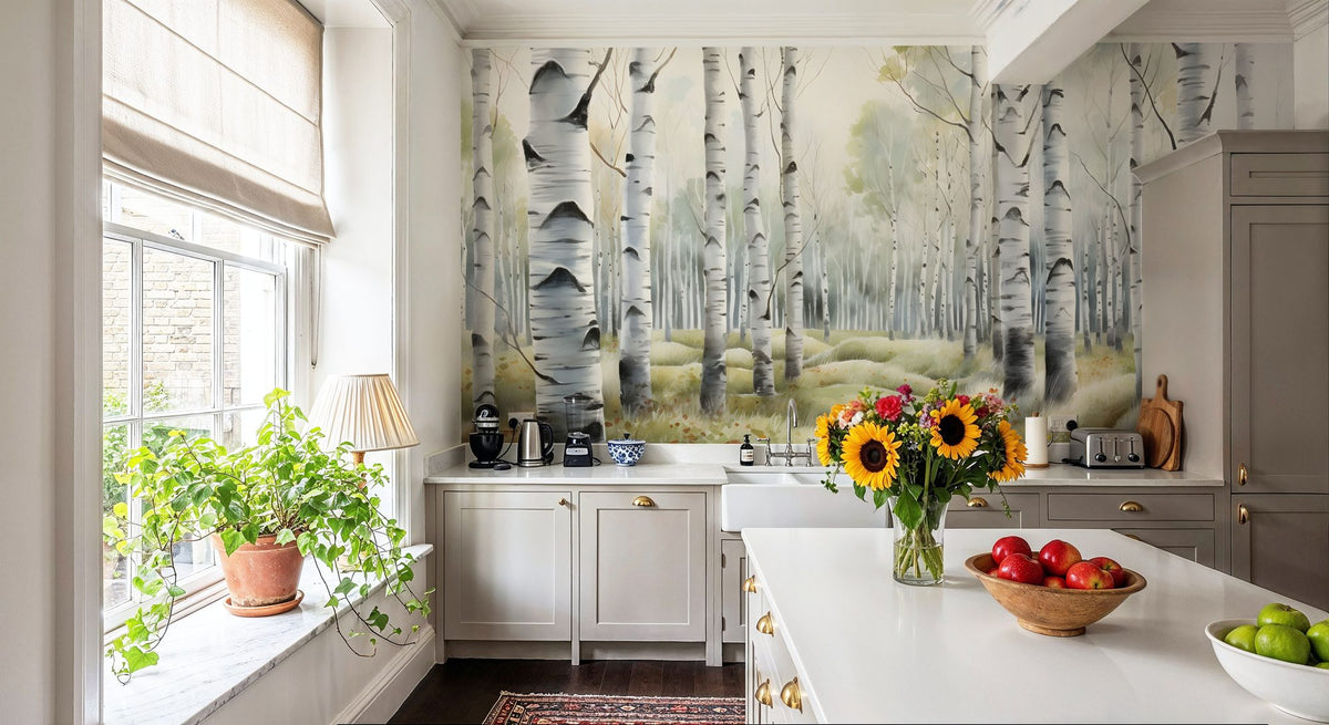 Spring Birch Mural Wallpaper - room preview 03