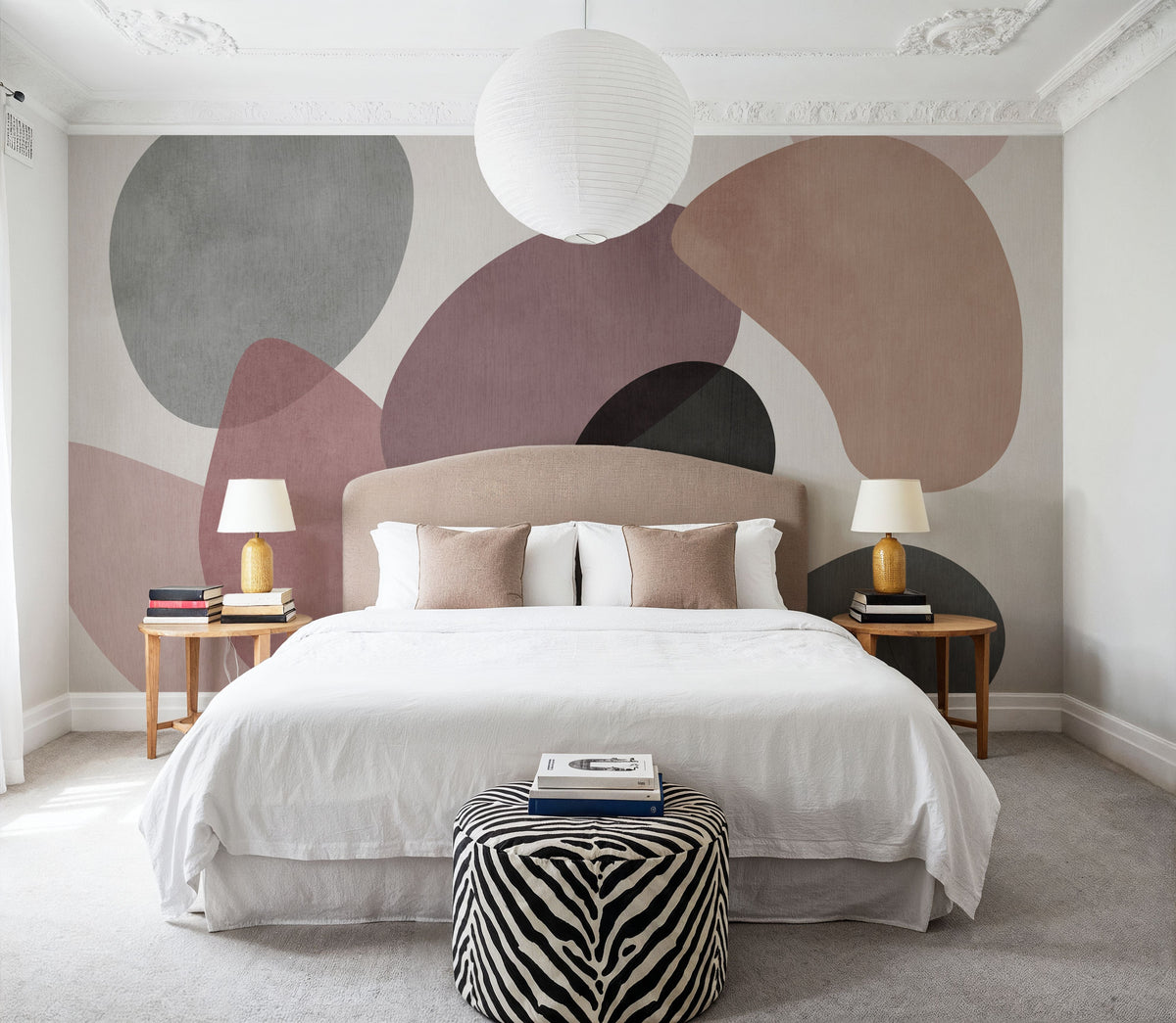 Lava Shapes, Rose Mural Wallpaper - room preview 03