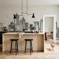 Skyline Sketches Boston Mural Wallpaper - room preview 03