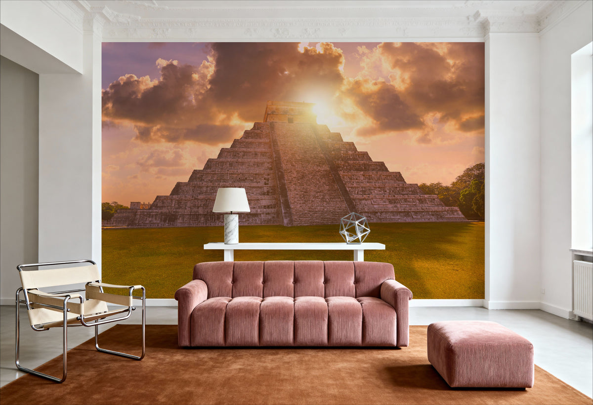 Temple of the Setting Sun Mural Wallpaper - room preview 03