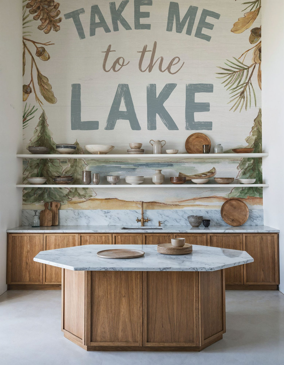 Lake Retreat II Mural Wallpaper - room preview 03