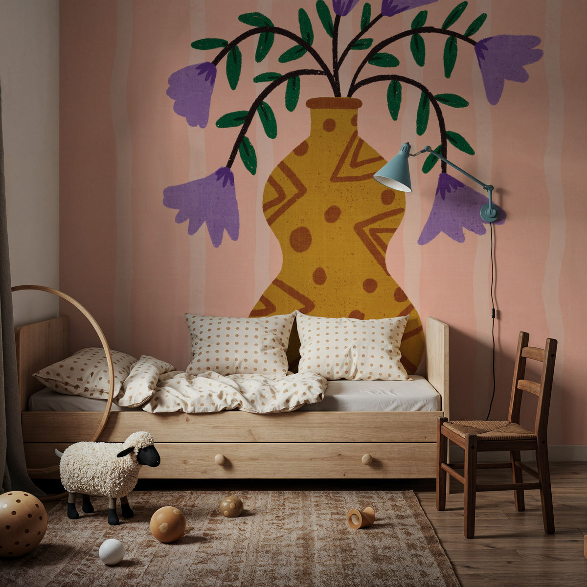 Still Blooms IV Mural Wallpaper - room preview 03