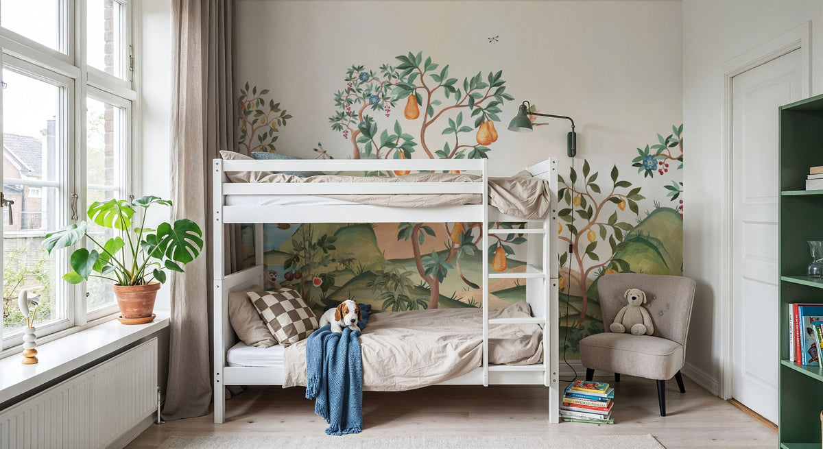 Orchard Reverie, Cream Mural Wallpaper - room preview 03