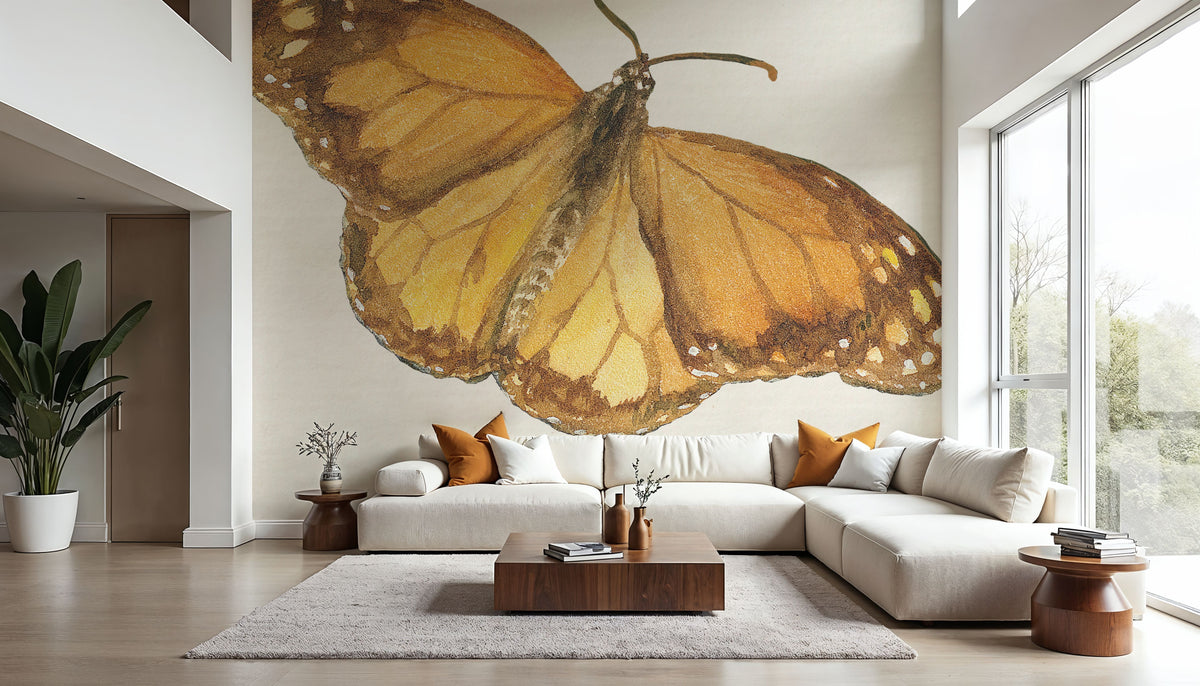 Honeybloom Butterfly III Mural Wallpaper - room preview 03