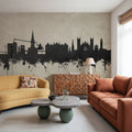 Exeter England Skyline Concrete Mural Wallpaper - room preview 03