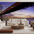 Golden Gate Twilight Mural Wallpaper - room preview 03