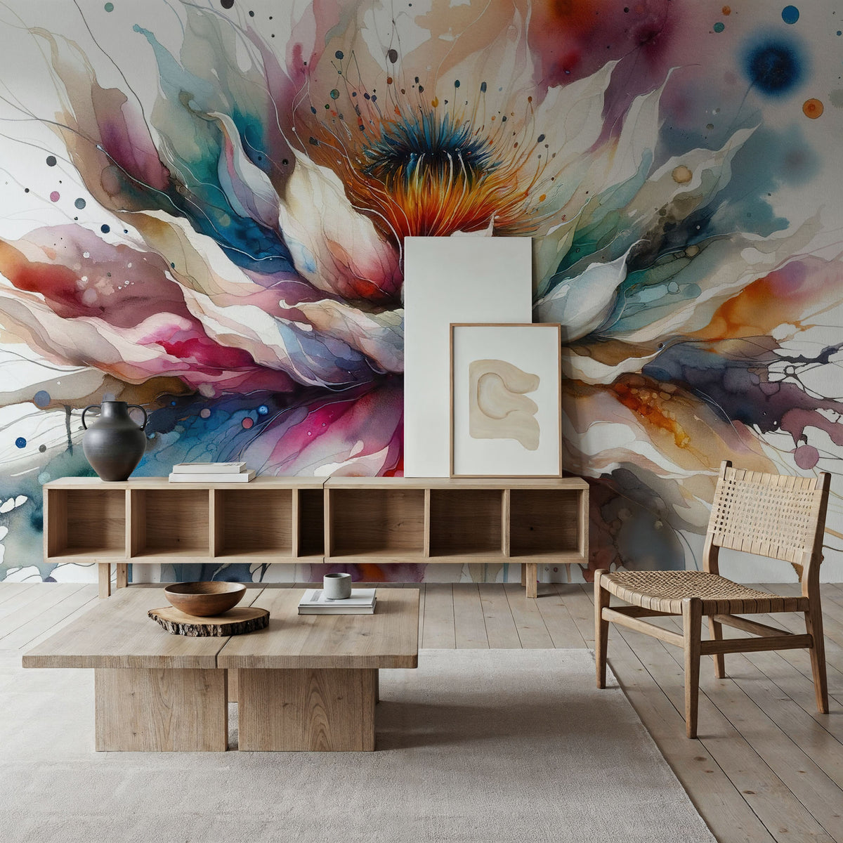 Divine Blossom's Majesty Mural Wallpaper - room preview 03