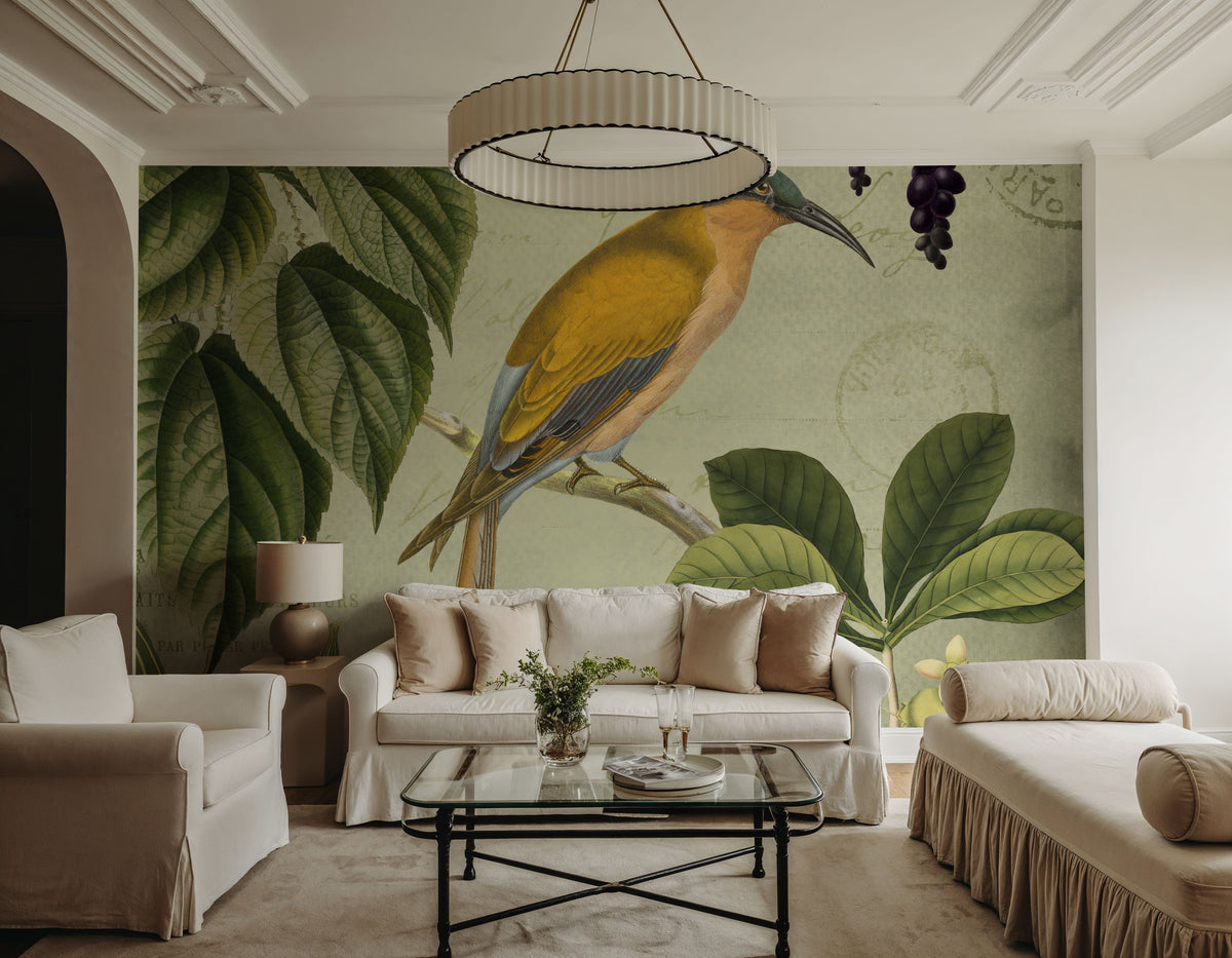 Vintage Birds II Mural Wallpaper - room preview 03