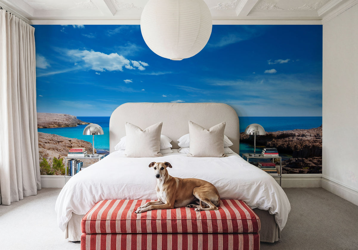 Mediterranean Bike Hike Mural Wallpaper - room preview 03