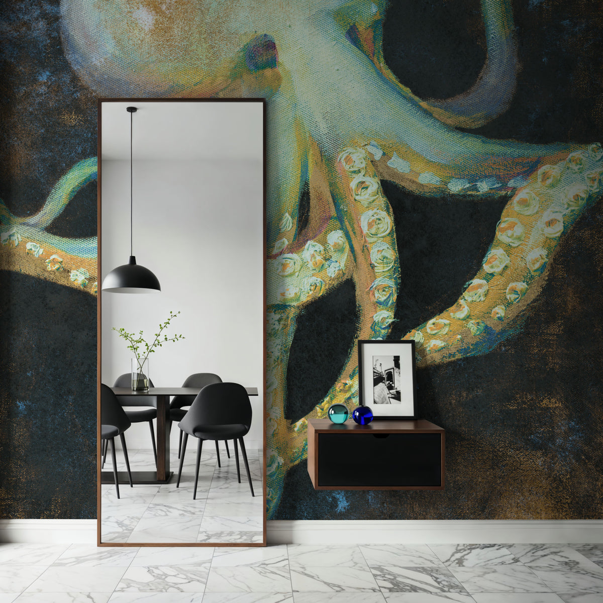 Ocean Octopus Mural Wallpaper - room preview 03