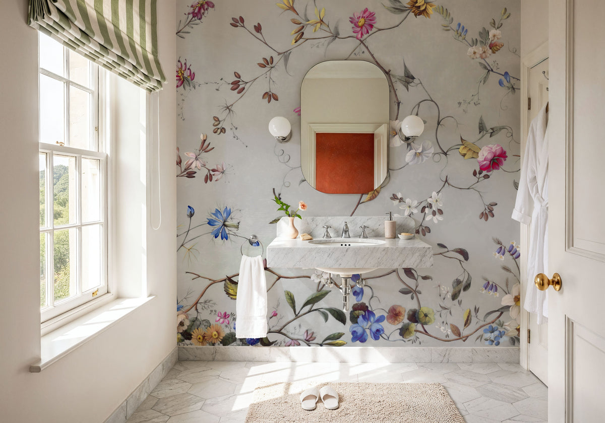 Floral Heaven, Vibrant Mural Wallpaper - room preview 03