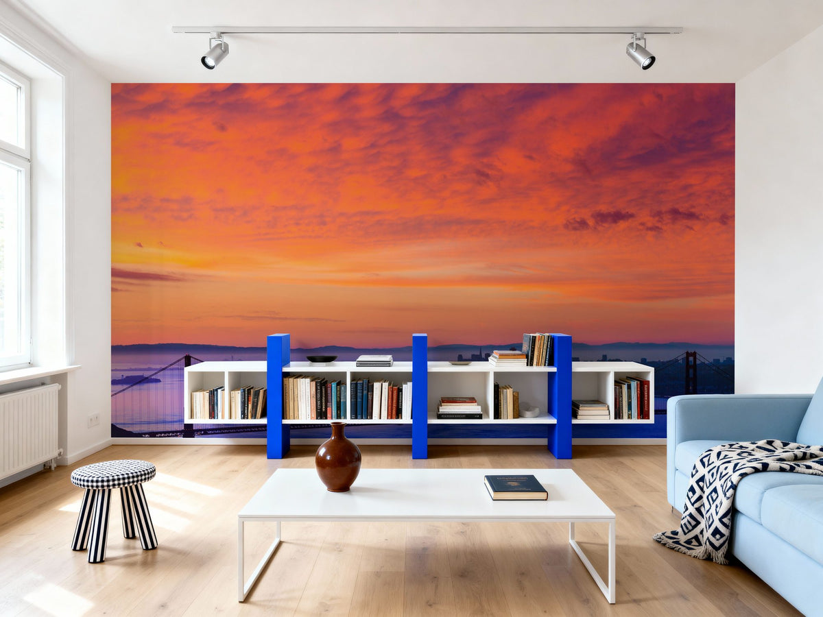 Golden Gate Sunset III Mural Wallpaper - room preview 03