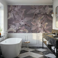 Big Orchids Purple Mural Wallpaper - room preview 03
