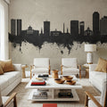 Lexington Kentucky Skyline Concrete Mural Wallpaper - room preview 03